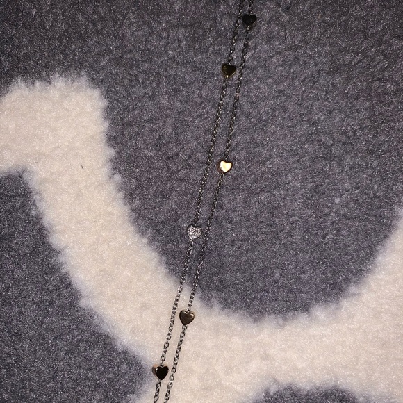 Fossil Double Strand Stainless Steel Heart Bracelet - Picture 2 of 3